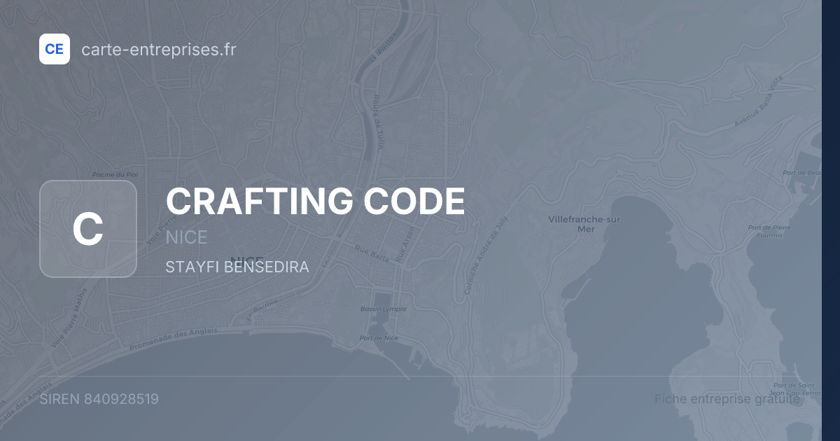 CRAFTING CODE — 840928519 — fiche entreprise