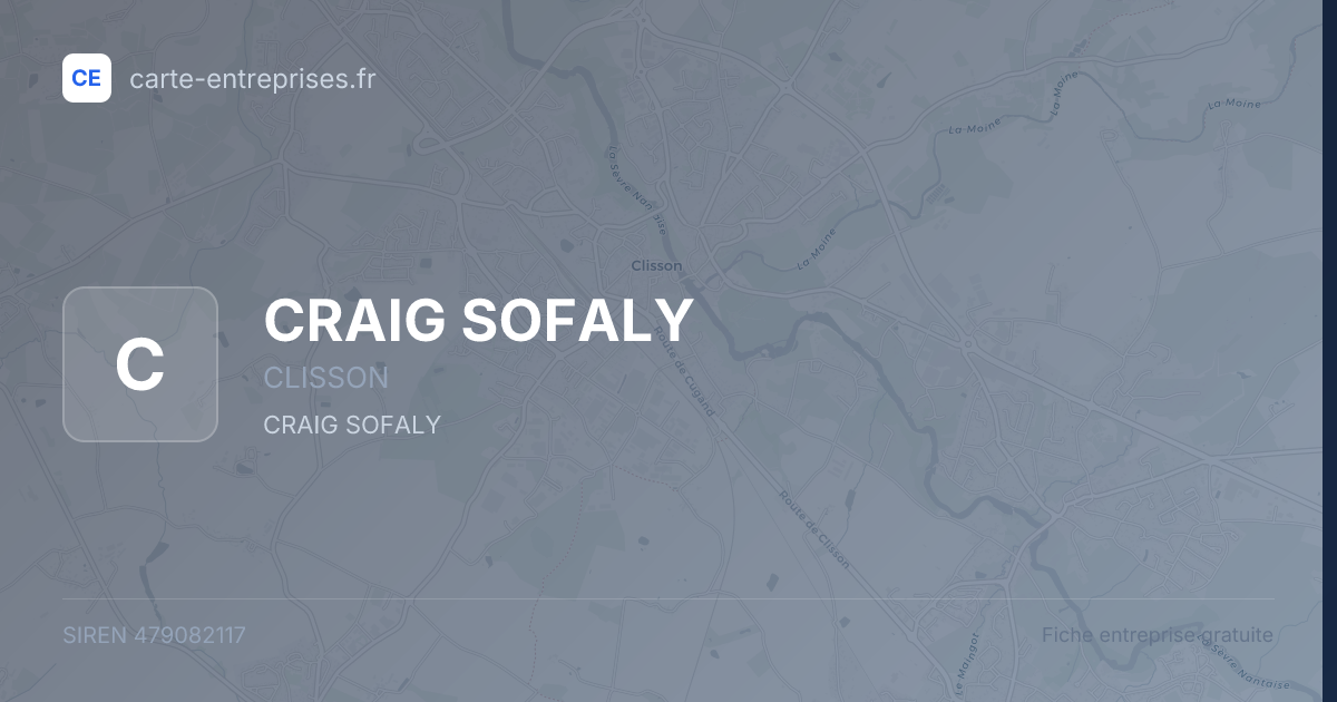 CRAIG SOFALY — 479082117 — fiche entreprise