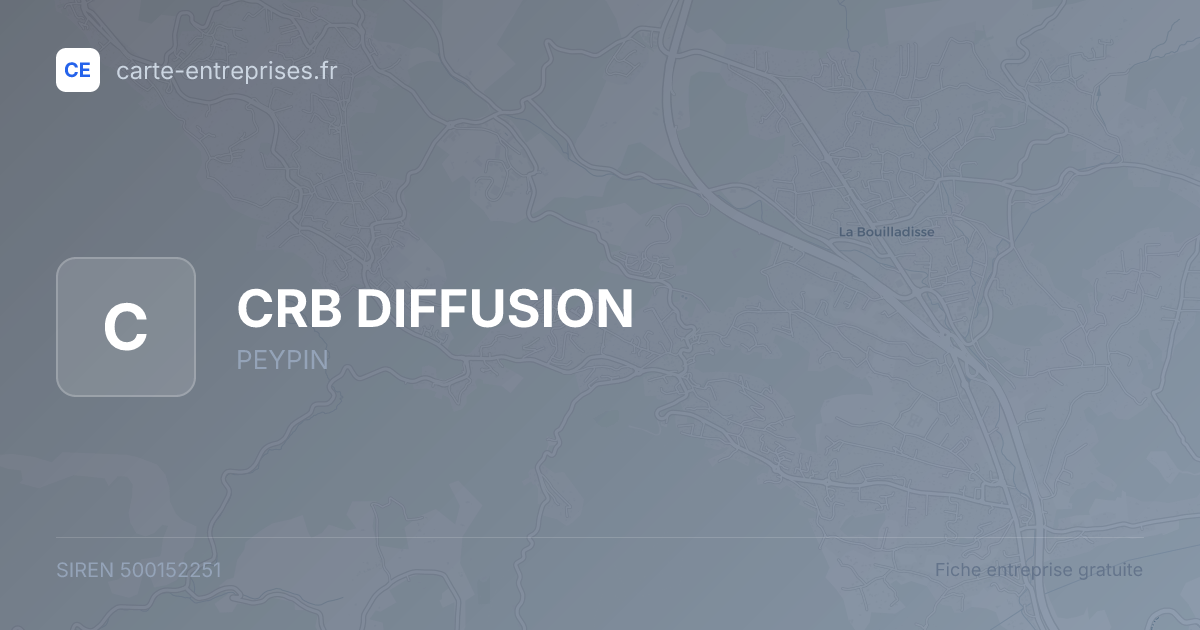 CRB DIFFUSION — 500152251 — fiche entreprise