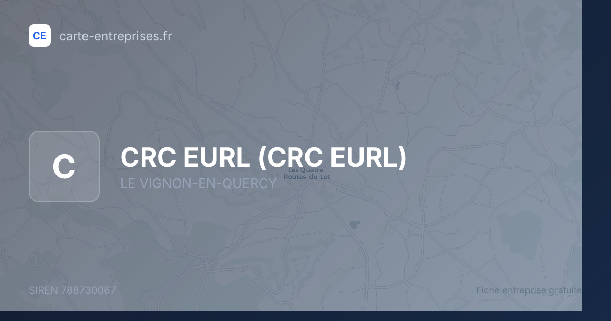CRC EURL — 788730067 — fiche entreprise