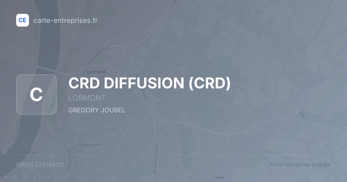 CRD DIFFUSION (CRD) — 524748191 — fiche entreprise
