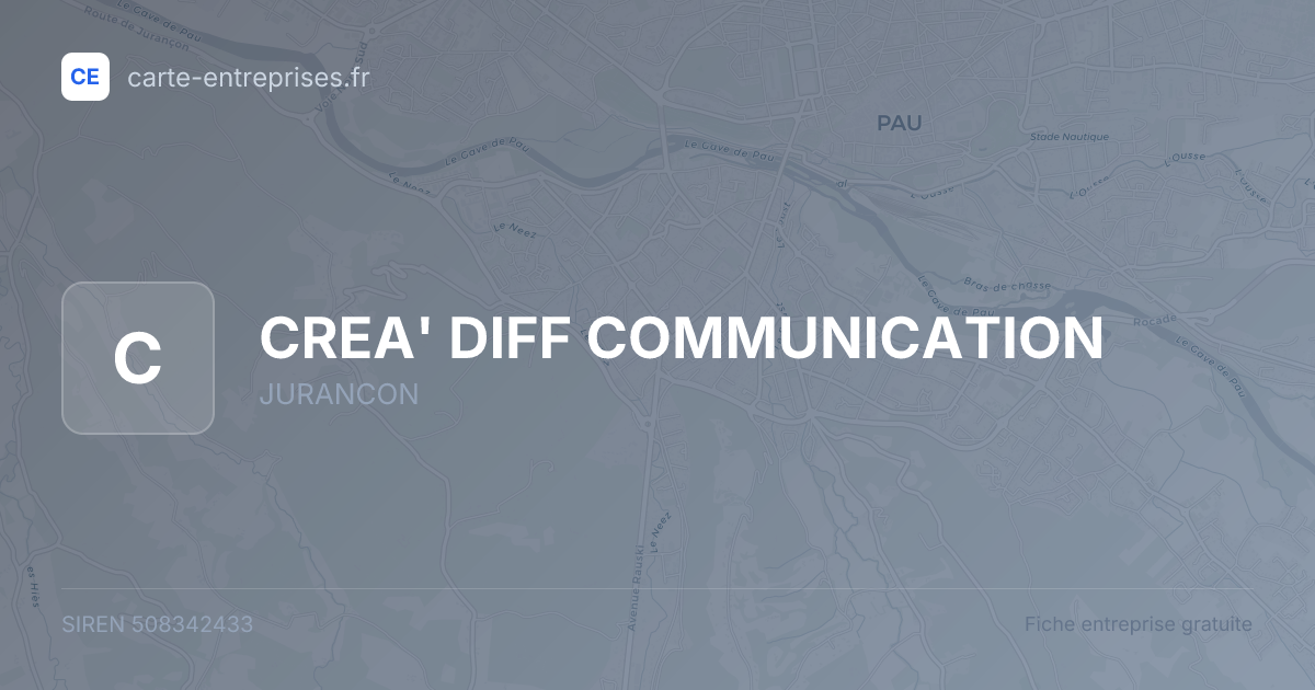 CREA' DIFF COMMUNICATION — 508342433 — fiche entreprise