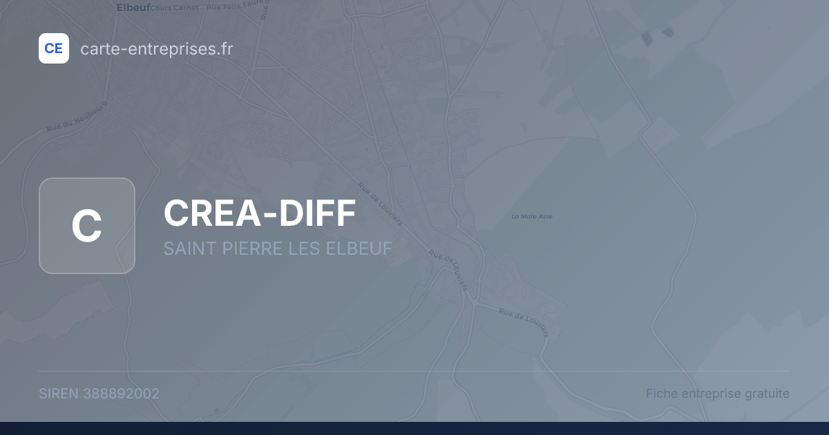 CREA-DIFF — 388892002 — fiche entreprise