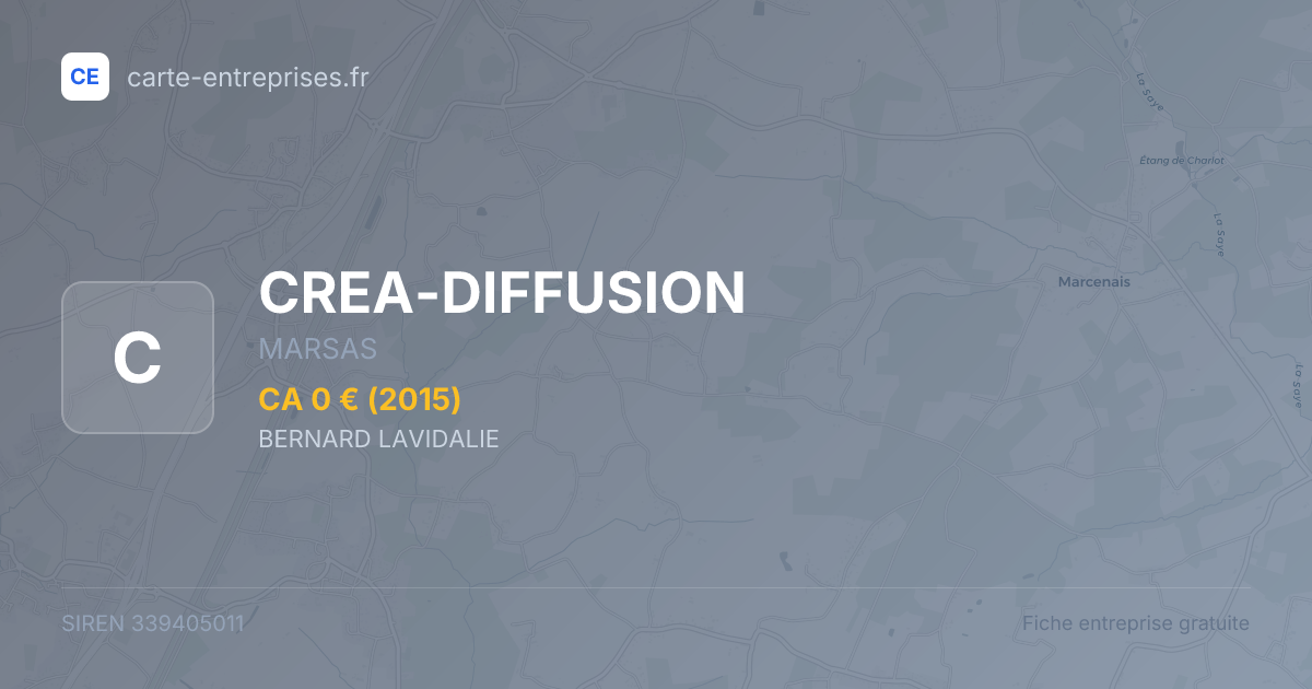 CREA-DIFFUSION — 339405011 — fiche entreprise