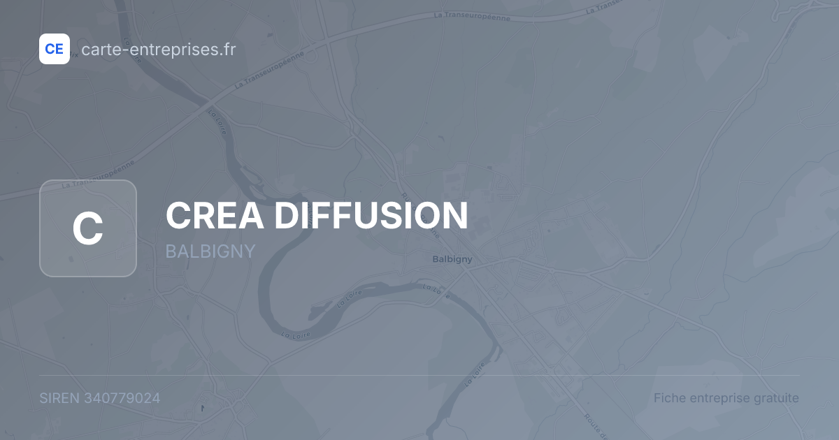 CREA DIFFUSION — 340779024 — fiche entreprise