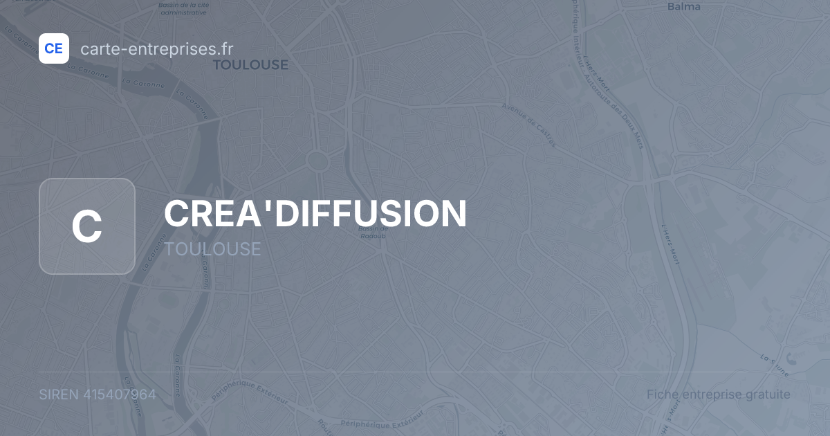 CREA'DIFFUSION — 415407964 — fiche entreprise