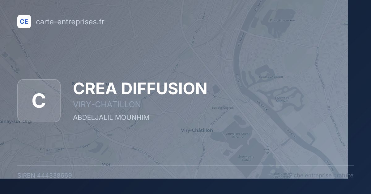CREA DIFFUSION — 444338669 — fiche entreprise