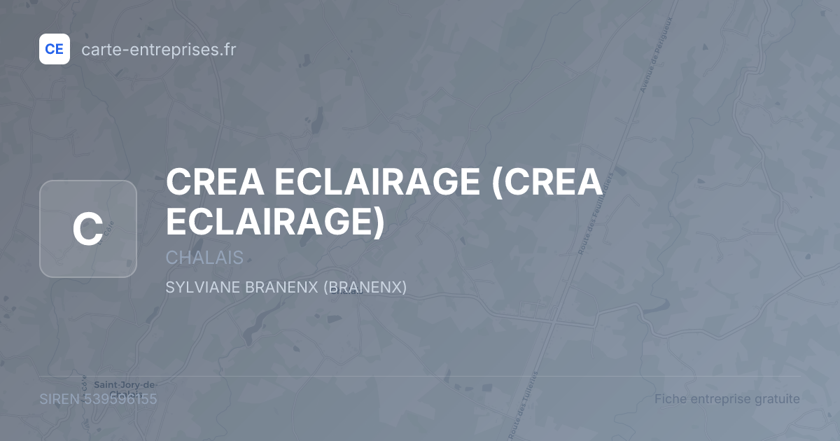 CREA ECLAIRAGE — 539596155 — fiche entreprise