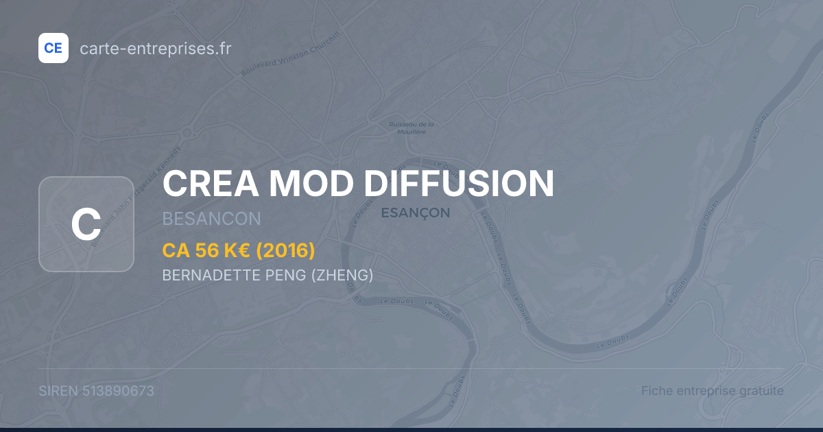CREA MOD DIFFUSION — 513890673 — fiche entreprise