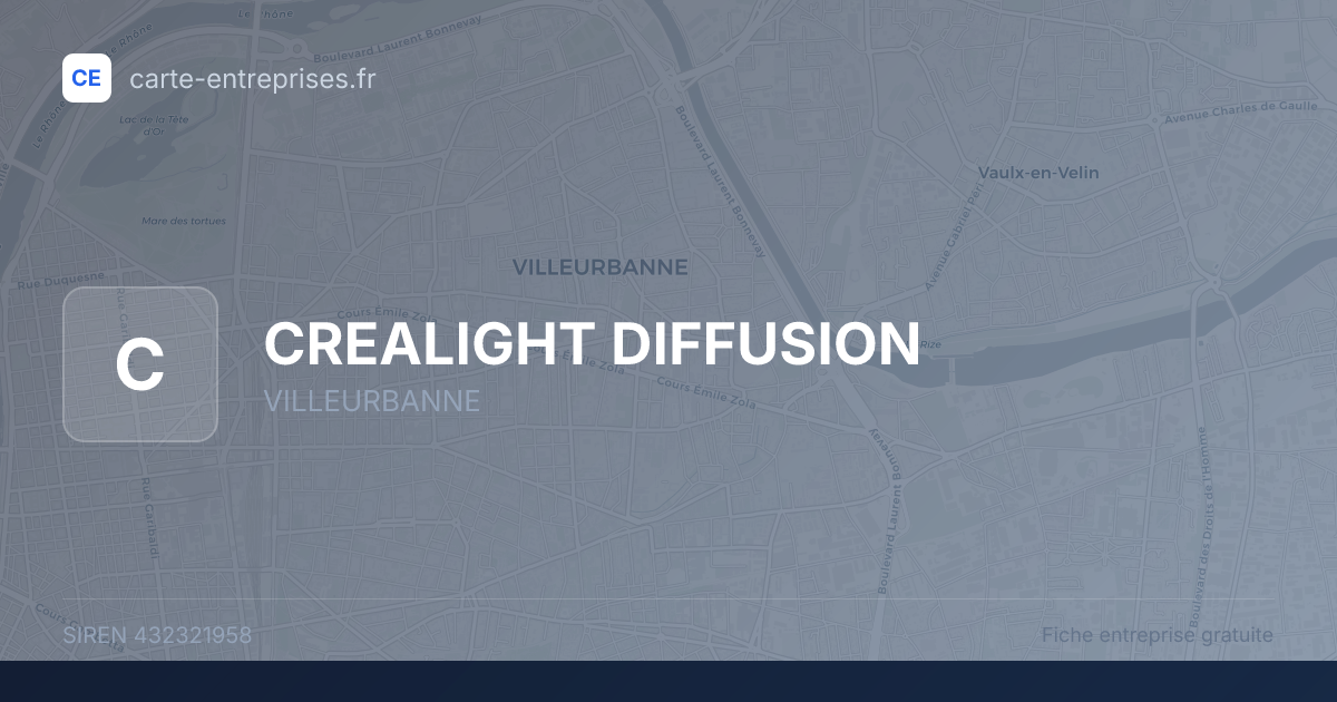 CREALIGHT DIFFUSION — 432321958 — fiche entreprise