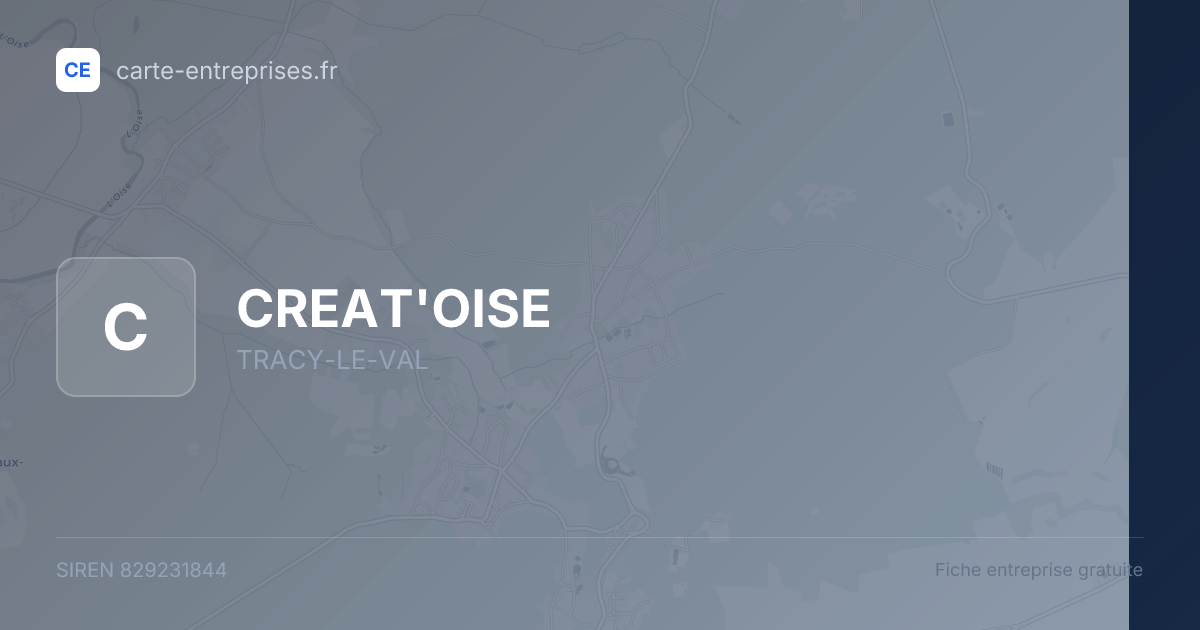 CREAT'OISE — 829231844 — fiche entreprise