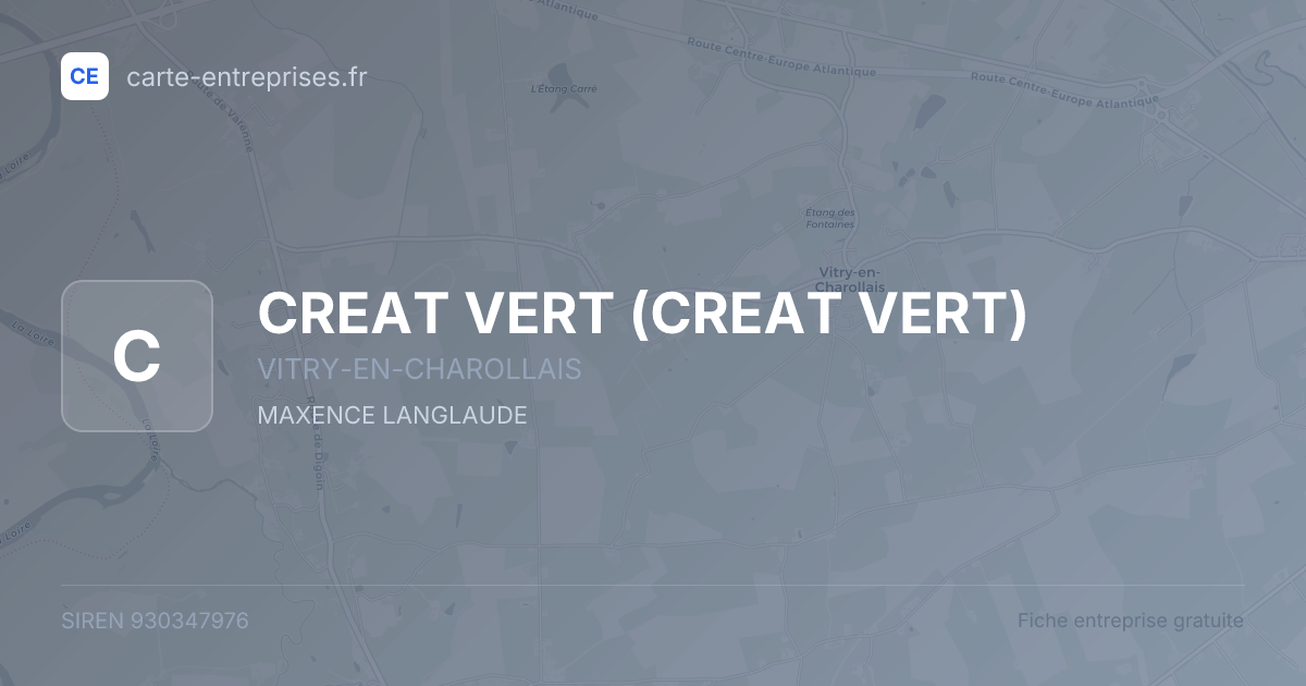 CREAT VERT — 930347976 — fiche entreprise