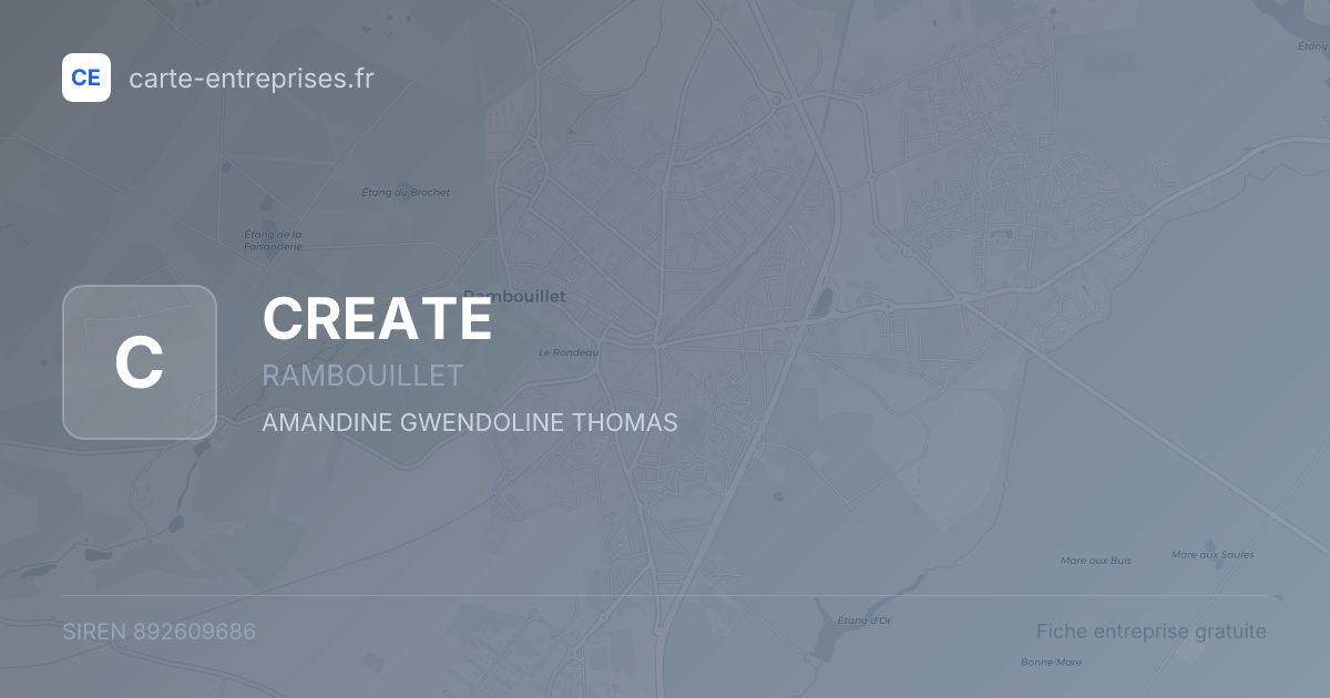 CREATE — 892609686 — fiche entreprise