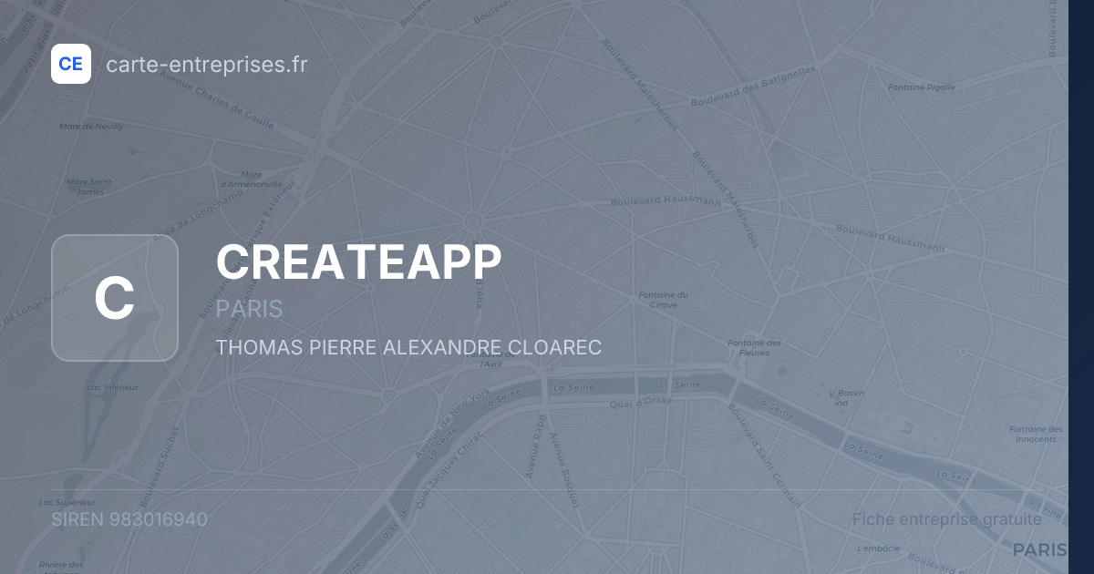 CREATEAPP — 983016940 — fiche entreprise