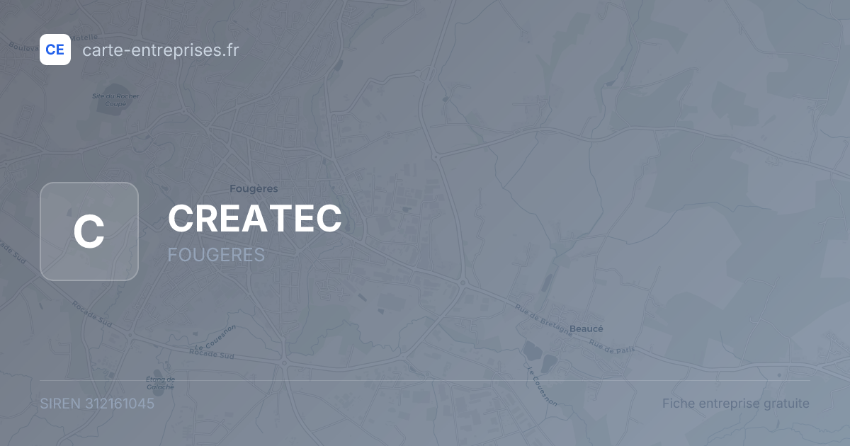 CREATEC — 312161045 — fiche entreprise