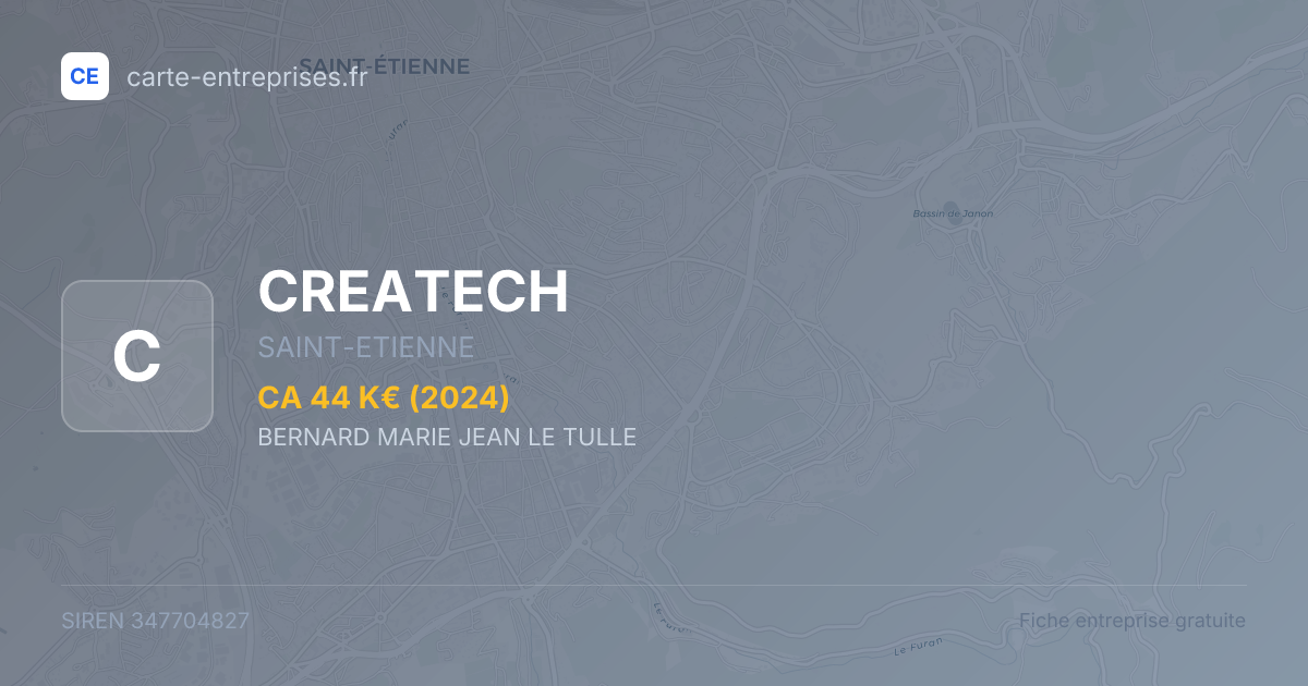 CREATECH — 347704827 — fiche entreprise