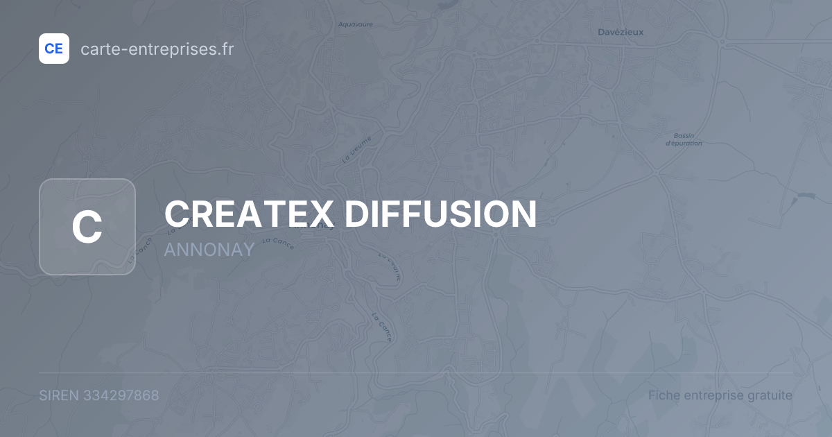 CREATEX DIFFUSION — 334297868 — fiche entreprise