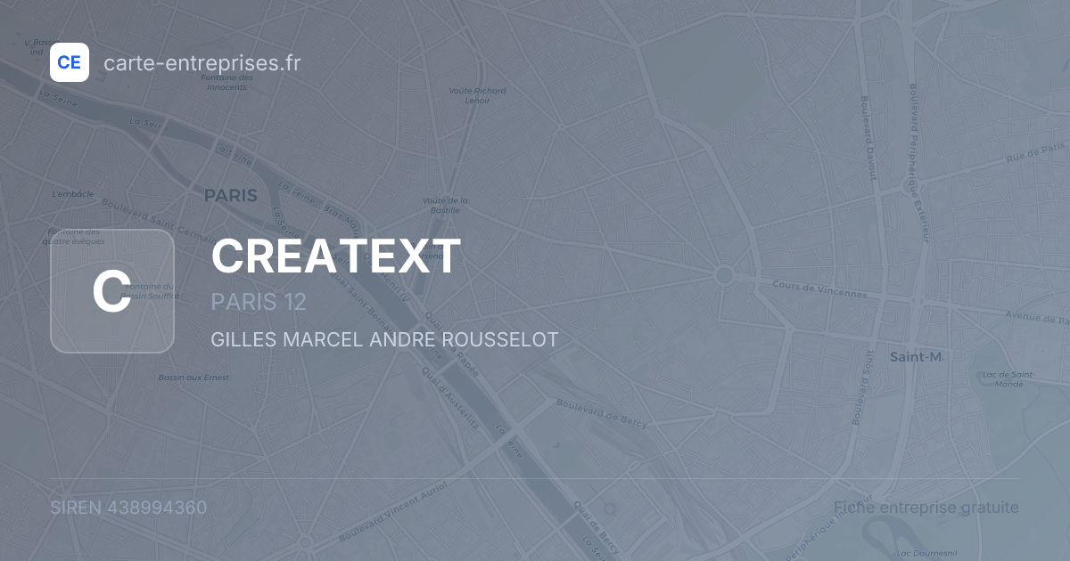 CREATEXT — 438994360 — fiche entreprise