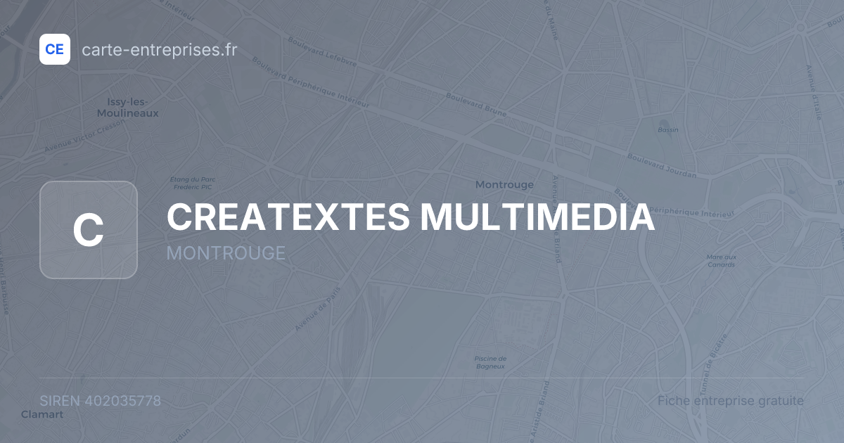 CREATEXTES MULTIMEDIA — 402035778 — fiche entreprise