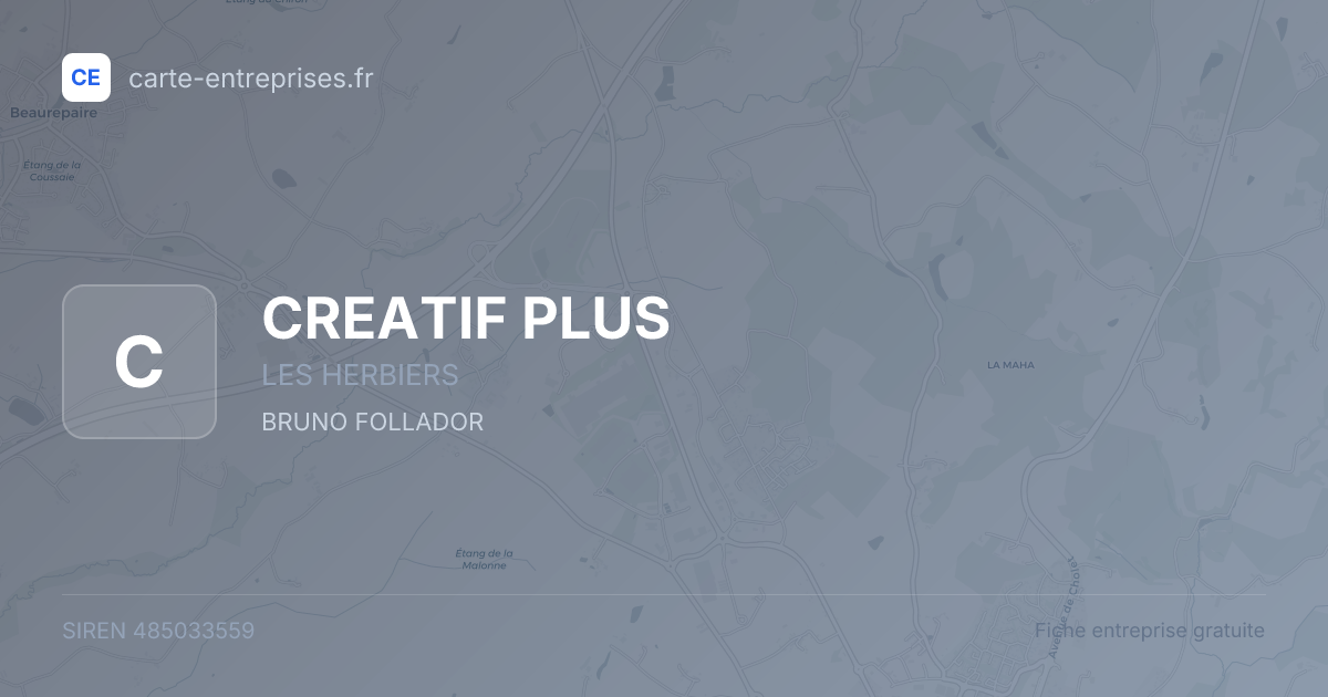 CREATIF PLUS — 485033559 — fiche entreprise
