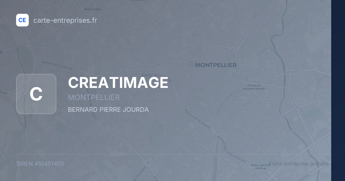 CREATIMAGE — 410451405 — fiche entreprise