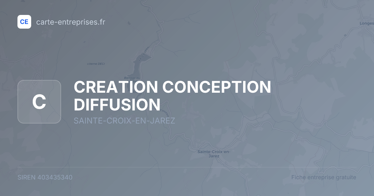 CREATION CONCEPTION DIFFUSION — 403435340 — fiche entreprise