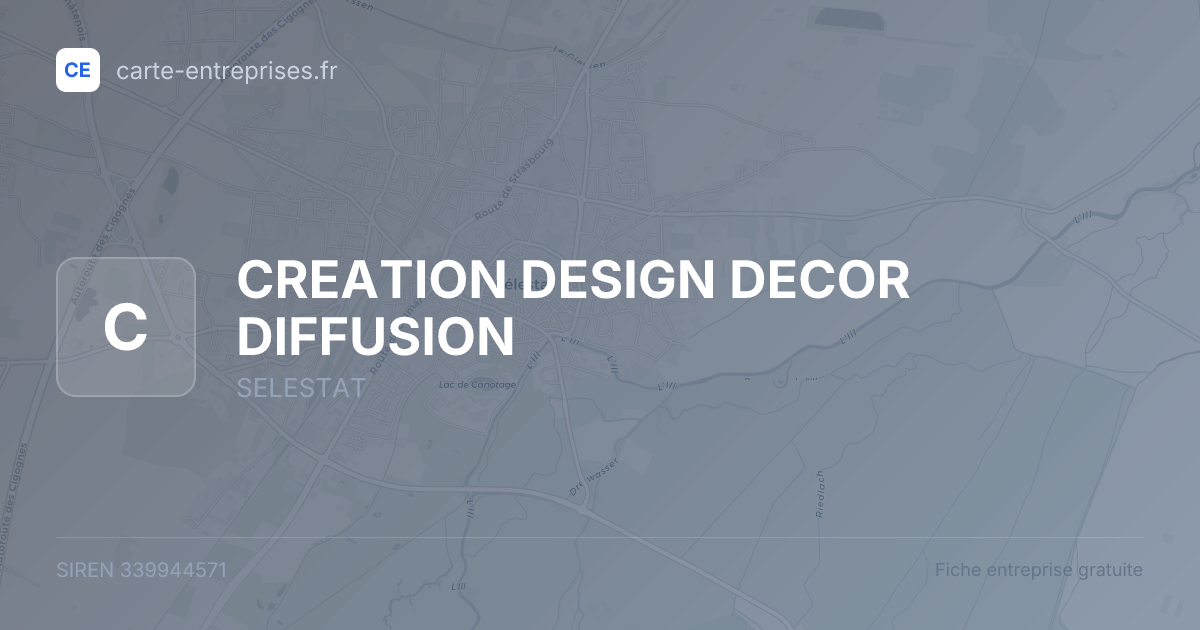 CREATION DESIGN DECOR DIFFUSION — 339944571 — fiche entreprise