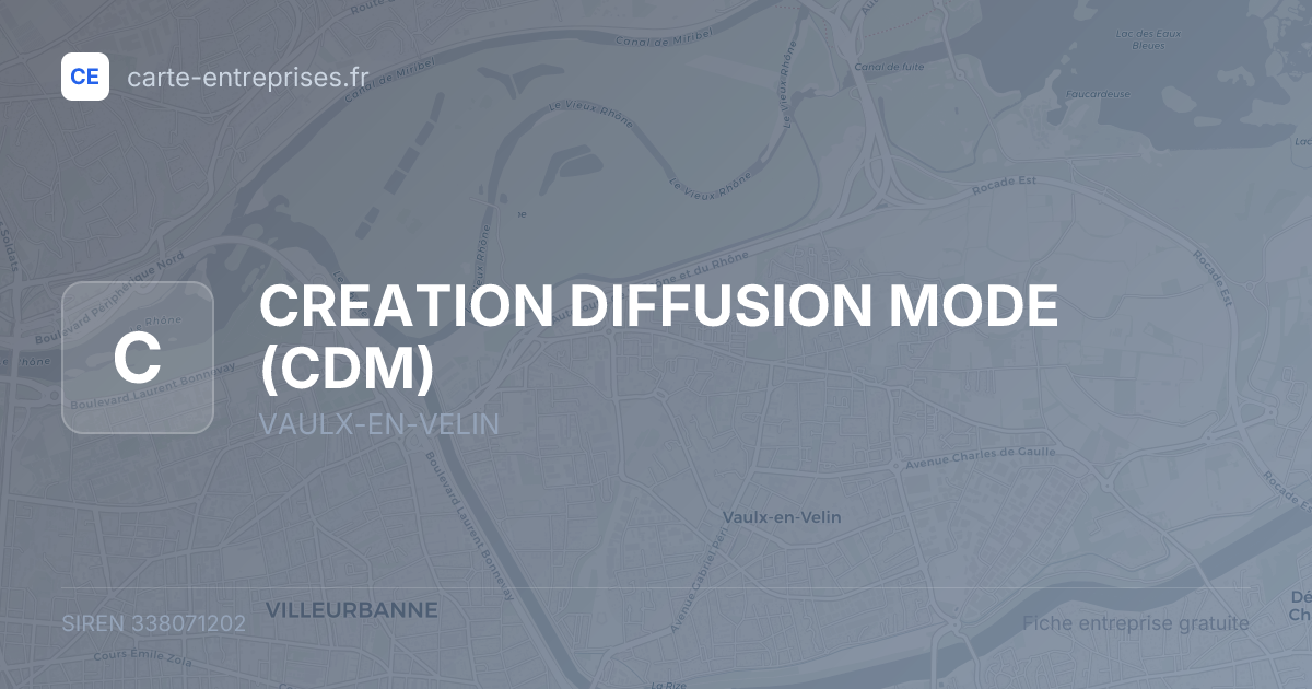 CREATION DIFFUSION MODE (CDM) — 338071202 — fiche entreprise