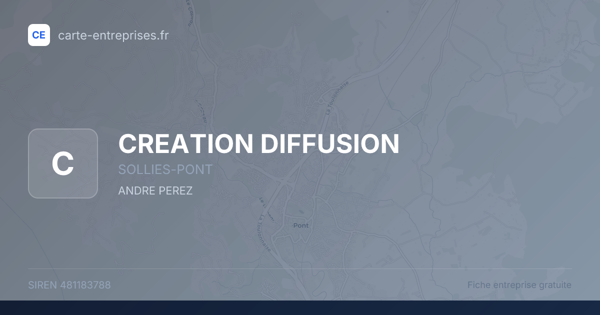 CREATION DIFFUSION — 481183788 — fiche entreprise