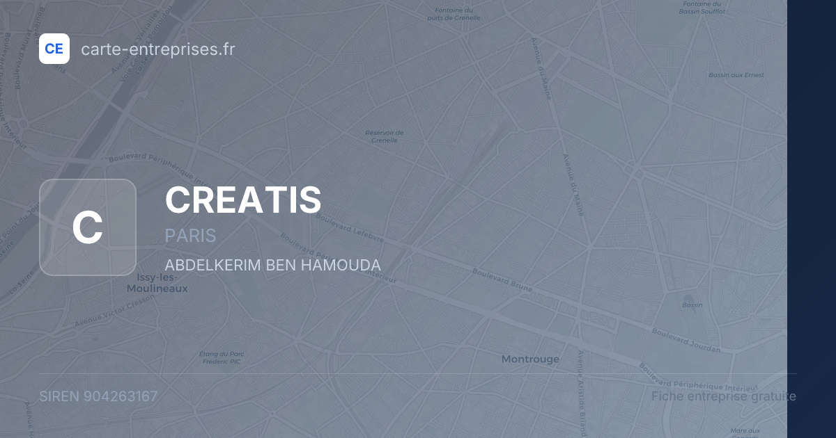 CREATIS — 904263167 — fiche entreprise