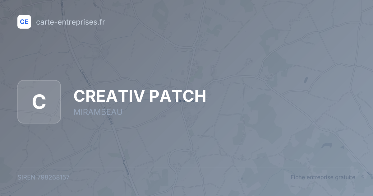 CREATIV PATCH — 798268157 — fiche entreprise