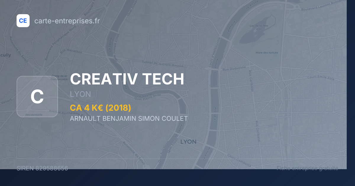 CREATIV TECH — 829588656 — fiche entreprise