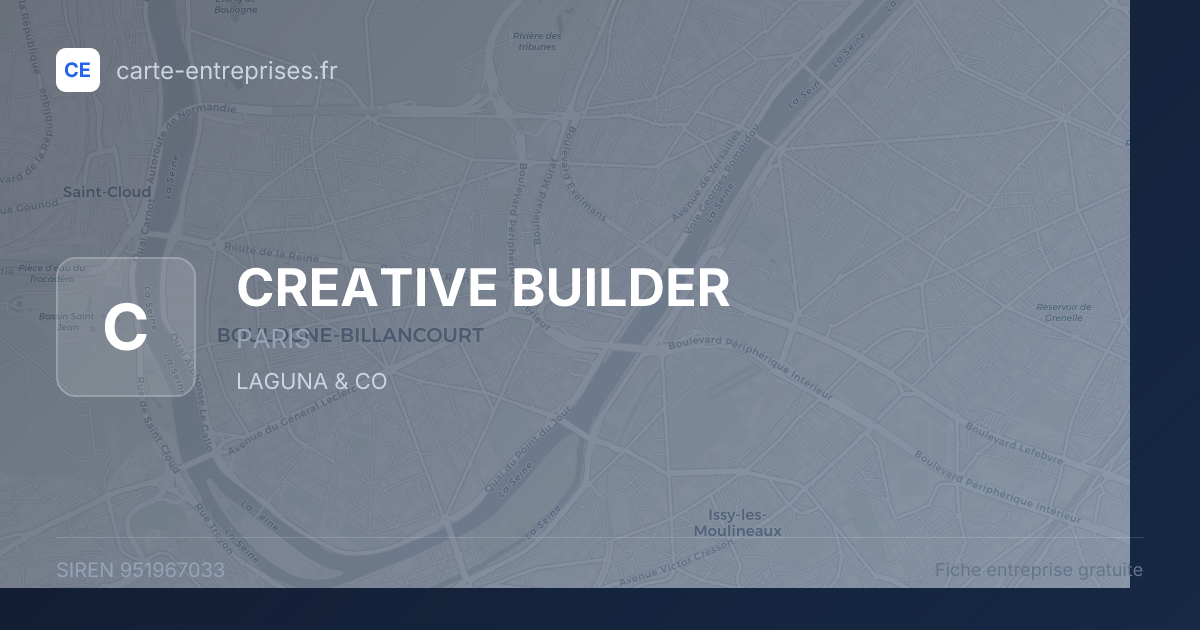 CREATIVE BUILDER — 951967033 — fiche entreprise