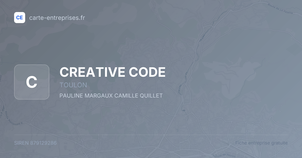 CREATIVE CODE — 879129286 — fiche entreprise