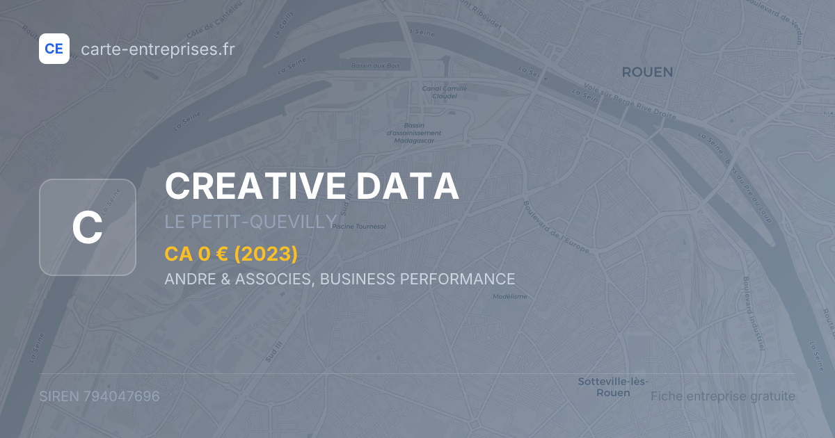 CREATIVE DATA — 794047696 — fiche entreprise