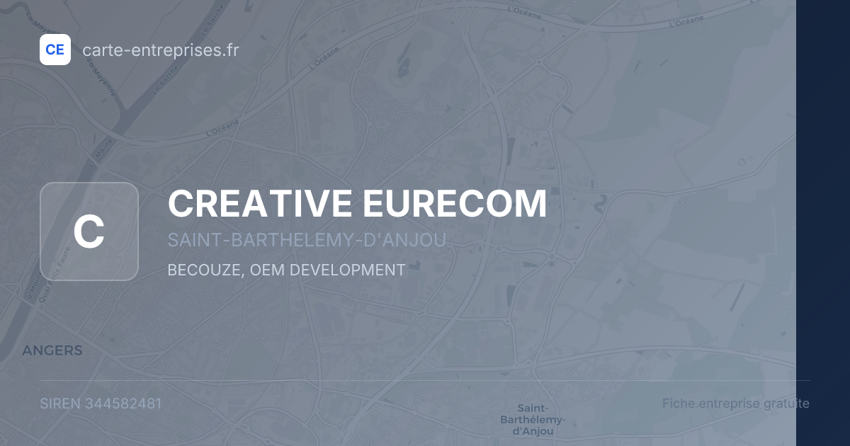 CREATIVE EURECOM — 344582481 — fiche entreprise