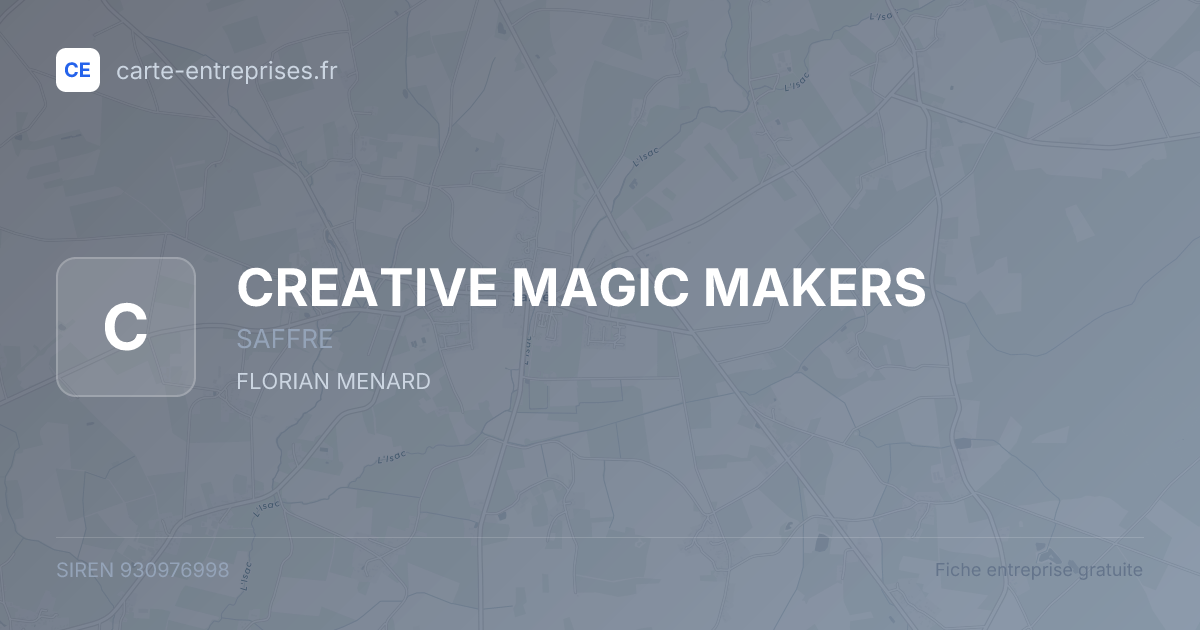 CREATIVE MAGIC MAKERS — 930976998 — fiche entreprise