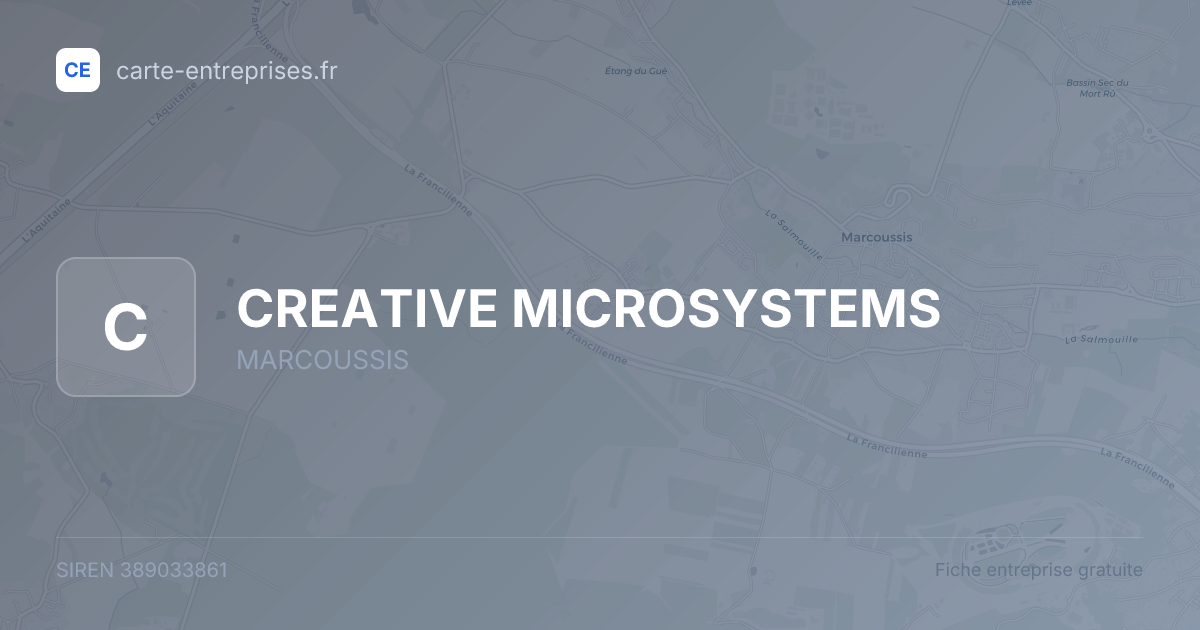 CREATIVE MICROSYSTEMS — 389033861 — fiche entreprise
