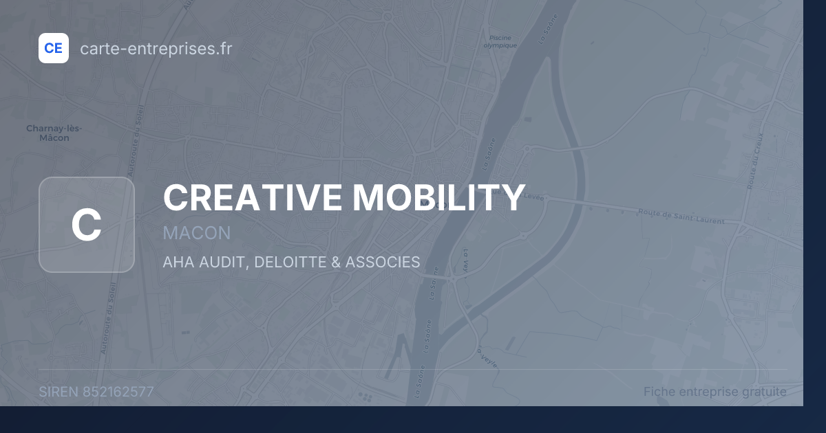 CREATIVE MOBILITY — 852162577 — fiche entreprise
