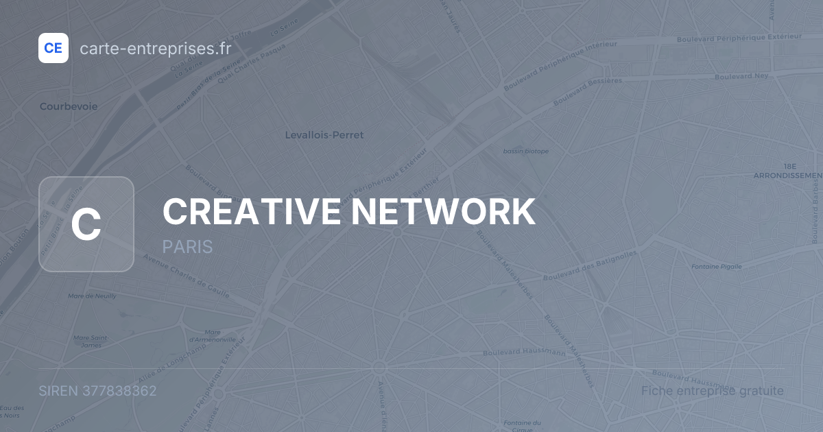 CREATIVE NETWORK — 377838362 — fiche entreprise