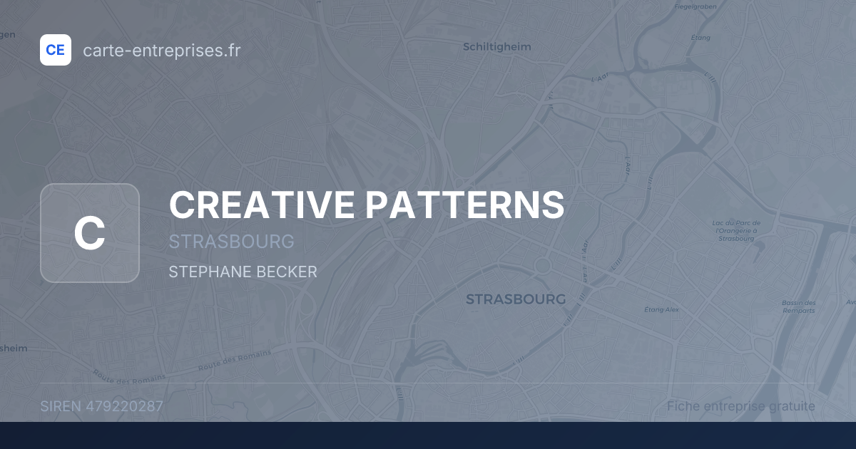 CREATIVE PATTERNS — 479220287 — fiche entreprise