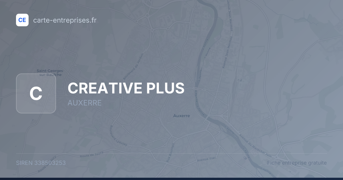 CREATIVE PLUS — 338503253 — fiche entreprise