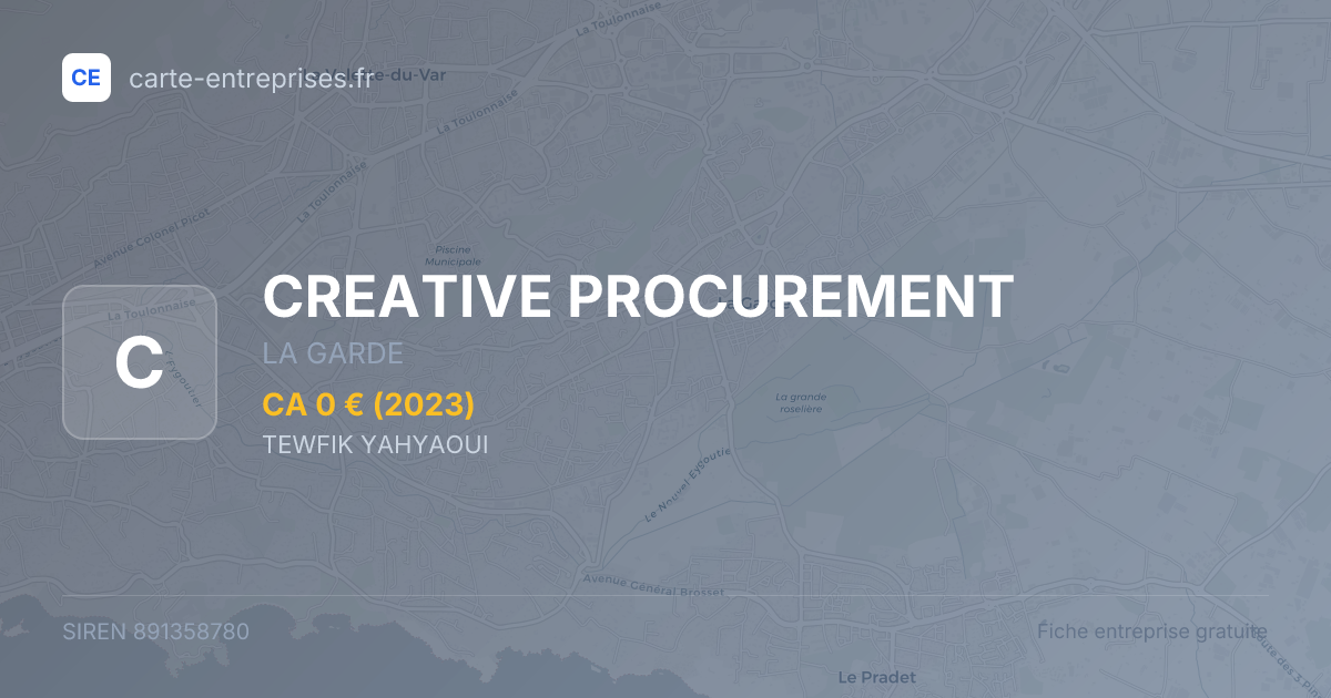 CREATIVE PROCUREMENT — 891358780 — fiche entreprise