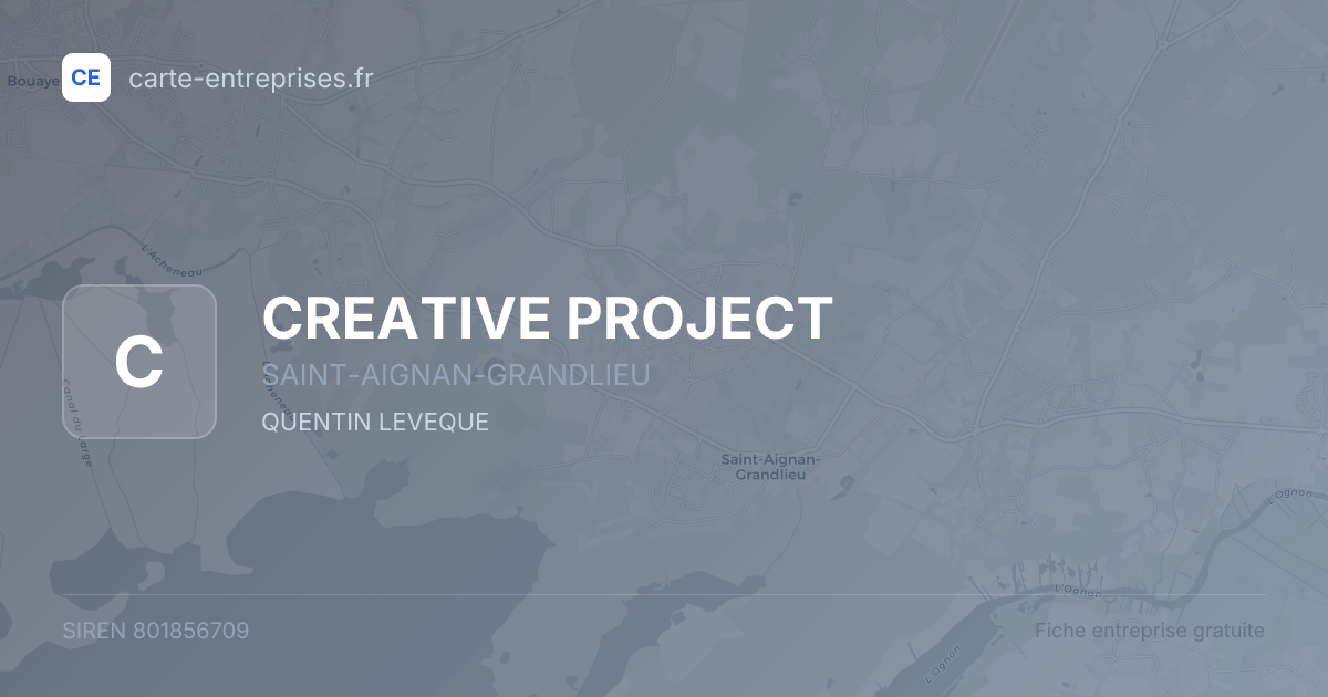 CREATIVE PROJECT — 801856709 — fiche entreprise