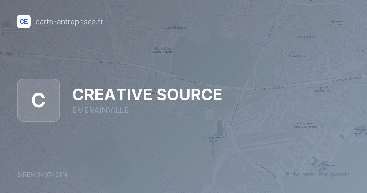 CREATIVE SOURCE — 349742114 — fiche entreprise