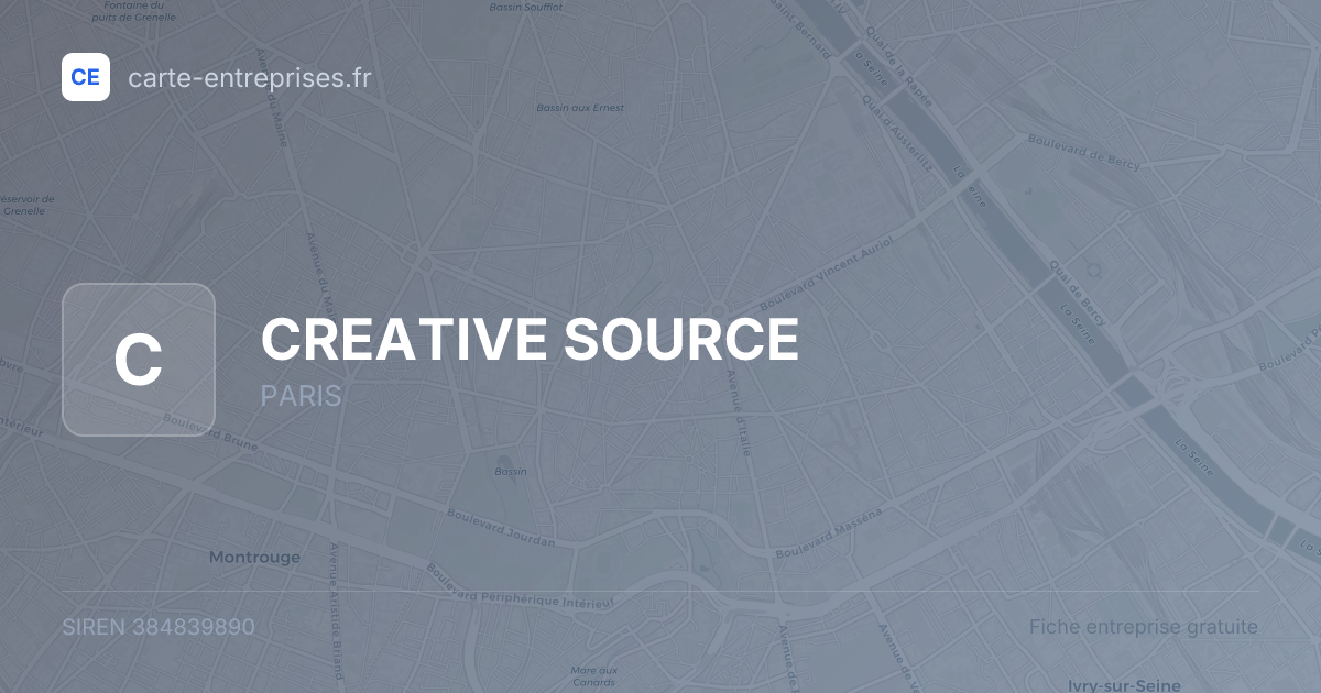 CREATIVE SOURCE — 384839890 — fiche entreprise