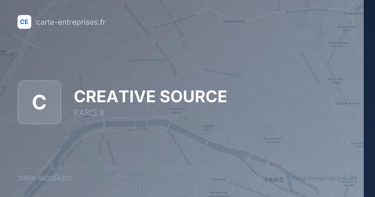 CREATIVE SOURCE — 480354307 — fiche entreprise