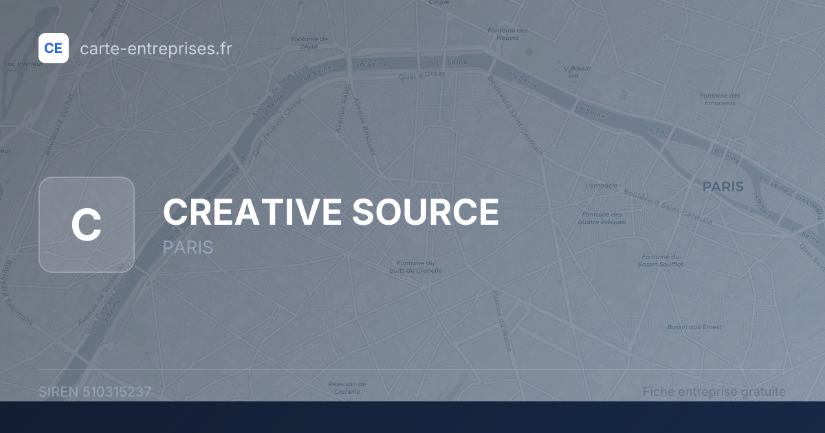 CREATIVE SOURCE — 510315237 — fiche entreprise