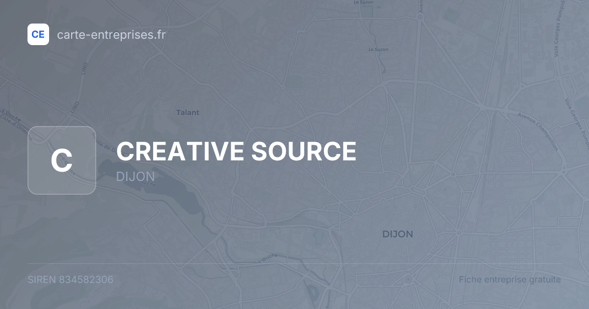 CREATIVE SOURCE — 834582306 — fiche entreprise
