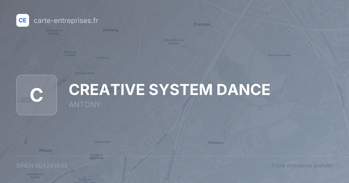 CREATIVE SYSTEM DANCE — 404243545 — fiche entreprise